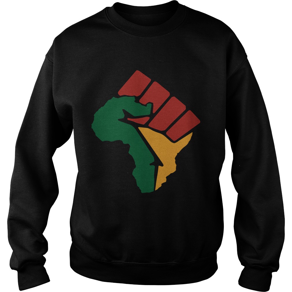Americas Map Juneteeth Fist Sweatshirt
