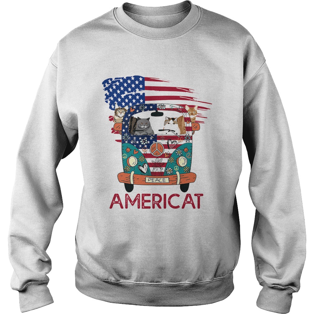Americat Car American Flag Independence Day Sweatshirt