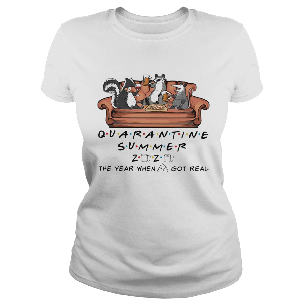 Animal Beer On Sofa Quarantine Summer 2020 Toilet Paper The Year When Shit Got Real Classic Ladies