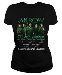 Arrow 08th anniversary 2012 2020 8 seasons 162 episodes thanks you for the memories signatures shir Classic Ladies