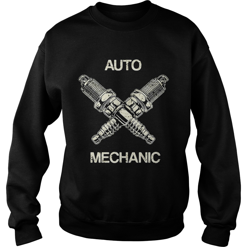 Auto Mechanic Two Screws White  Sweatshirt