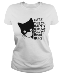 Back Cat Face Mask Cats Make Me Happy Humans Make My Head Hurt  Classic Ladies