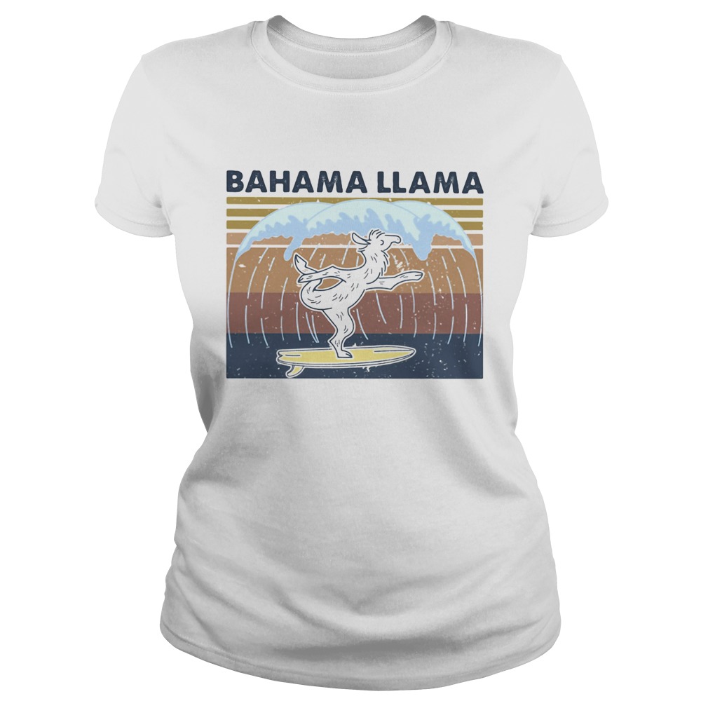 Bahama Llama Dancing Vintage Retro Classic Ladies