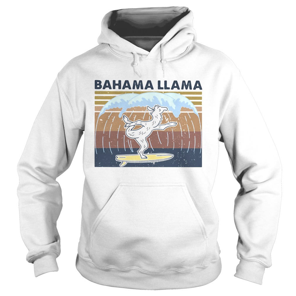 Bahama Llama Dancing Vintage Retro Hoodie