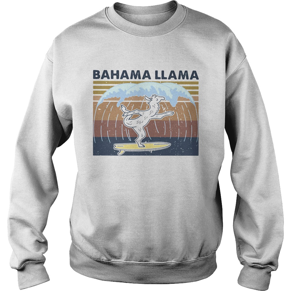 Bahama Llama Dancing Vintage Retro Sweatshirt