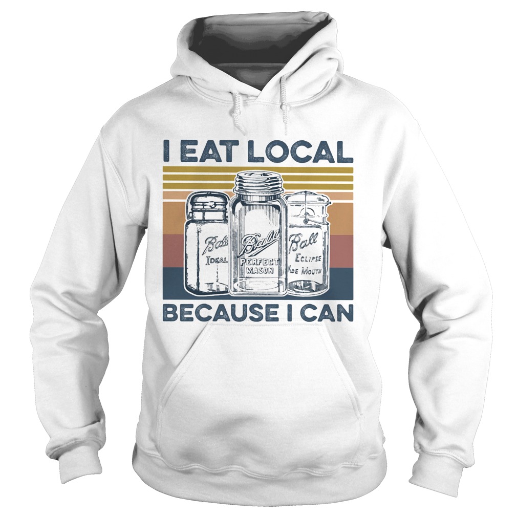 Ball perfect mason i eat local because i can vintage retro Hoodie