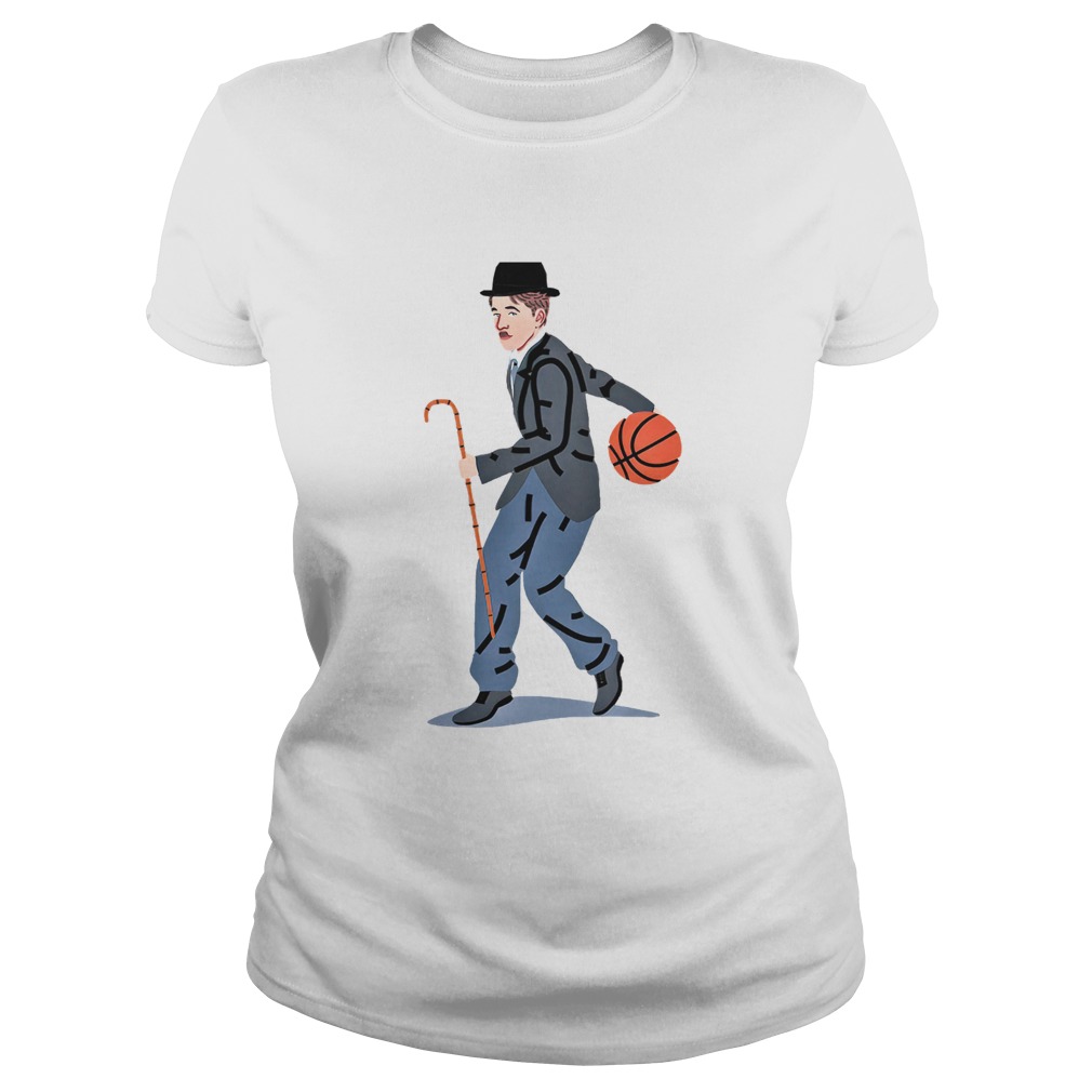 Balling chaplin playing basketball art Classic Ladies