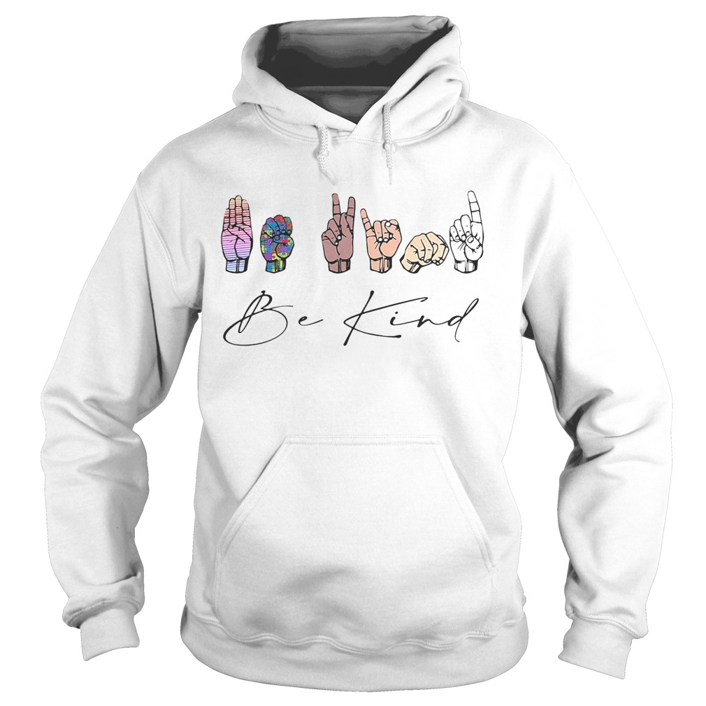 Be kind juneteenth hand sign language autism awareness Hoodie