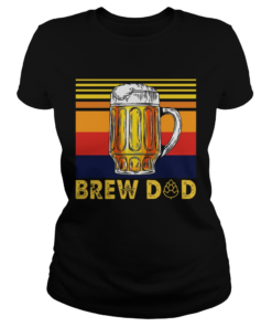 Beer Brew Dad Vintage Best Black  Classic Ladies