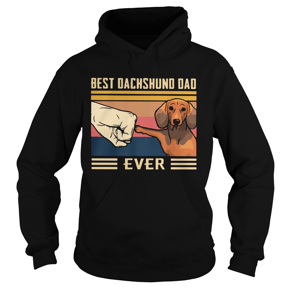 Best dachshund dad ever happy fathers day vintage retro  Hoodie