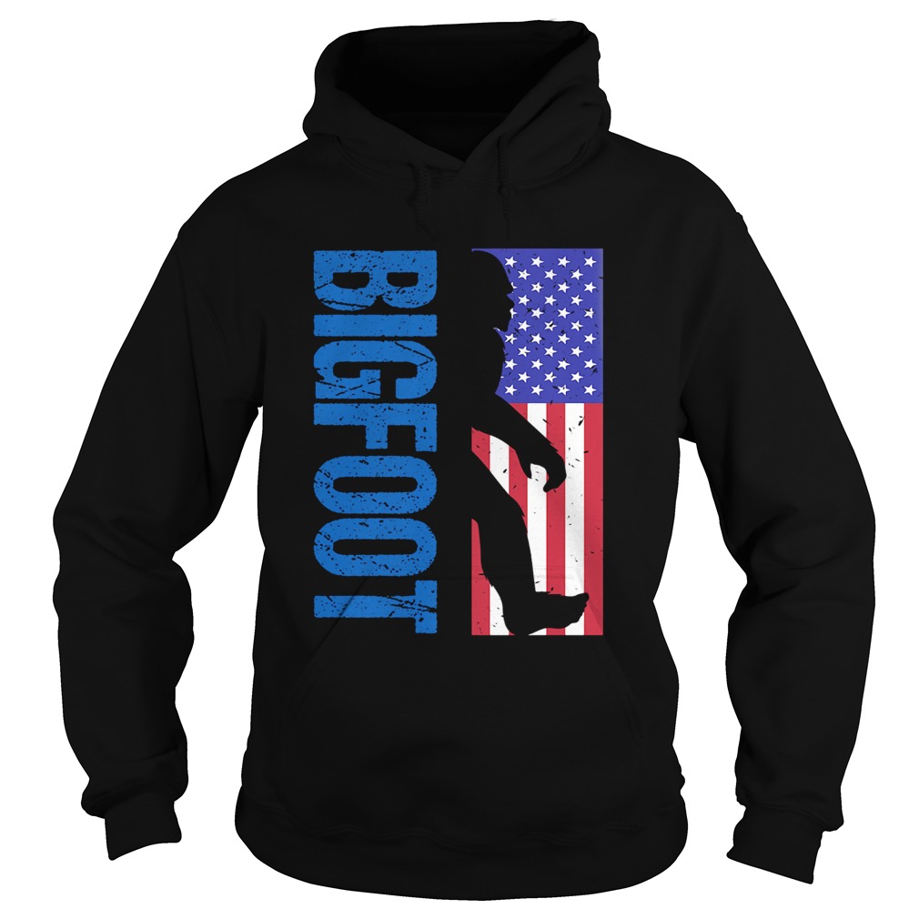 Bigfoot American flag veteran Independence Day  Hoodie