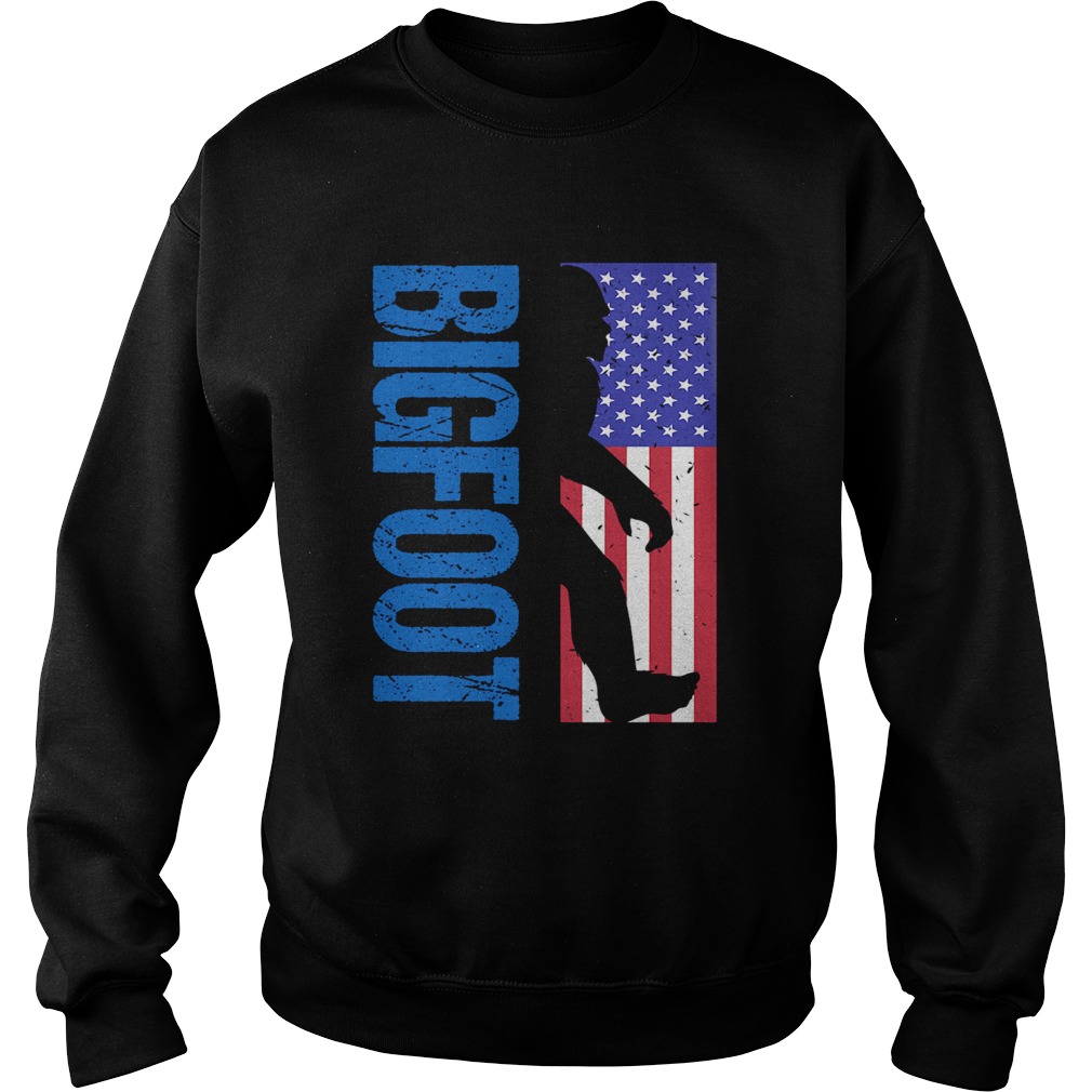Bigfoot American flag veteran Independence Day  Sweatshirt
