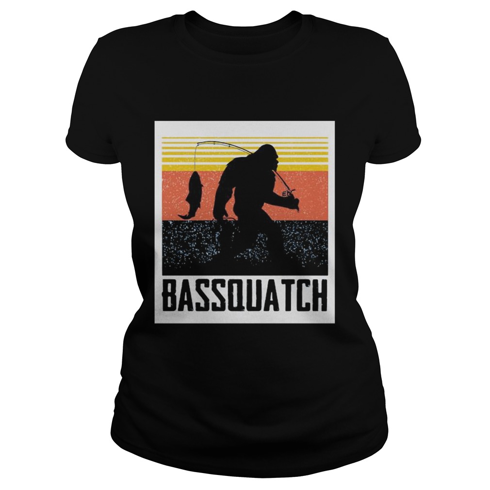 Bigfoot fishing vintage retro Classic Ladies