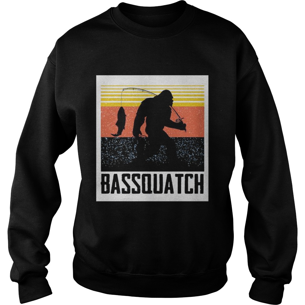 Bigfoot fishing vintage retro Sweatshirt