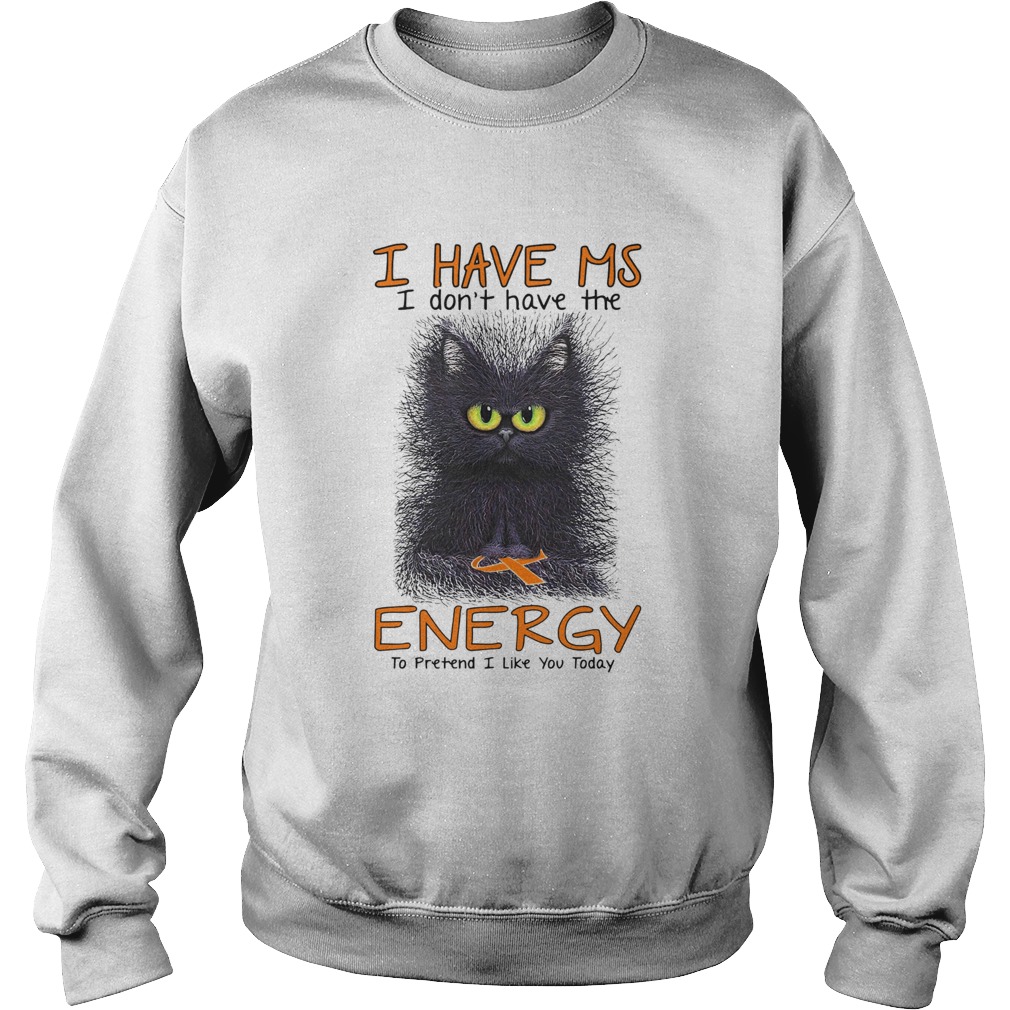 Black Cat I Have Ms I Dont Have The Energy To Pretend I Like You Today Sweatshirt