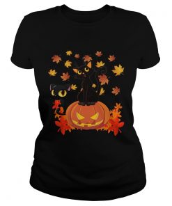 Black Cats Pumpkin Halloween  Classic Ladies