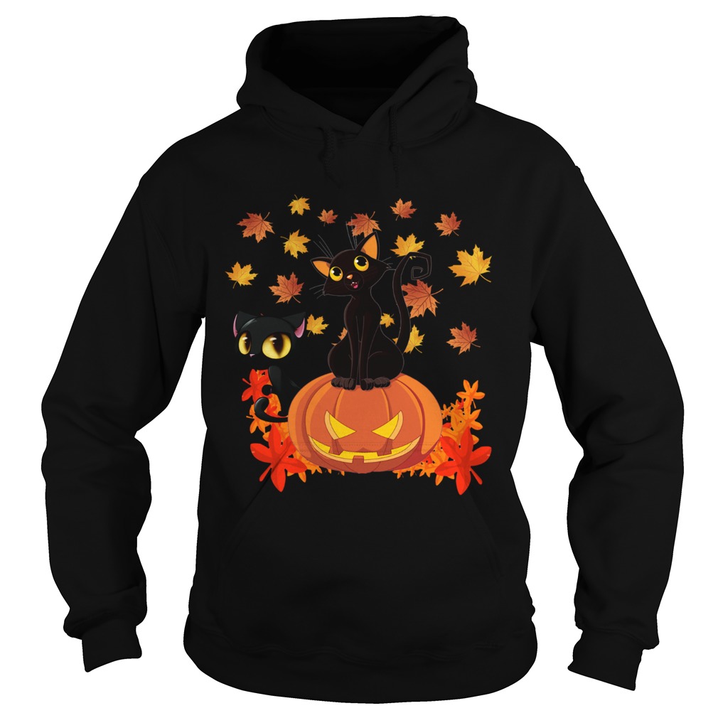 Black Cats Pumpkin Halloween Hoodie