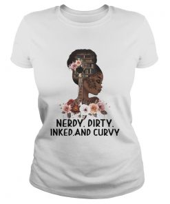 Black girl books flowers nerdy dirty inked and curvy  Classic Ladies