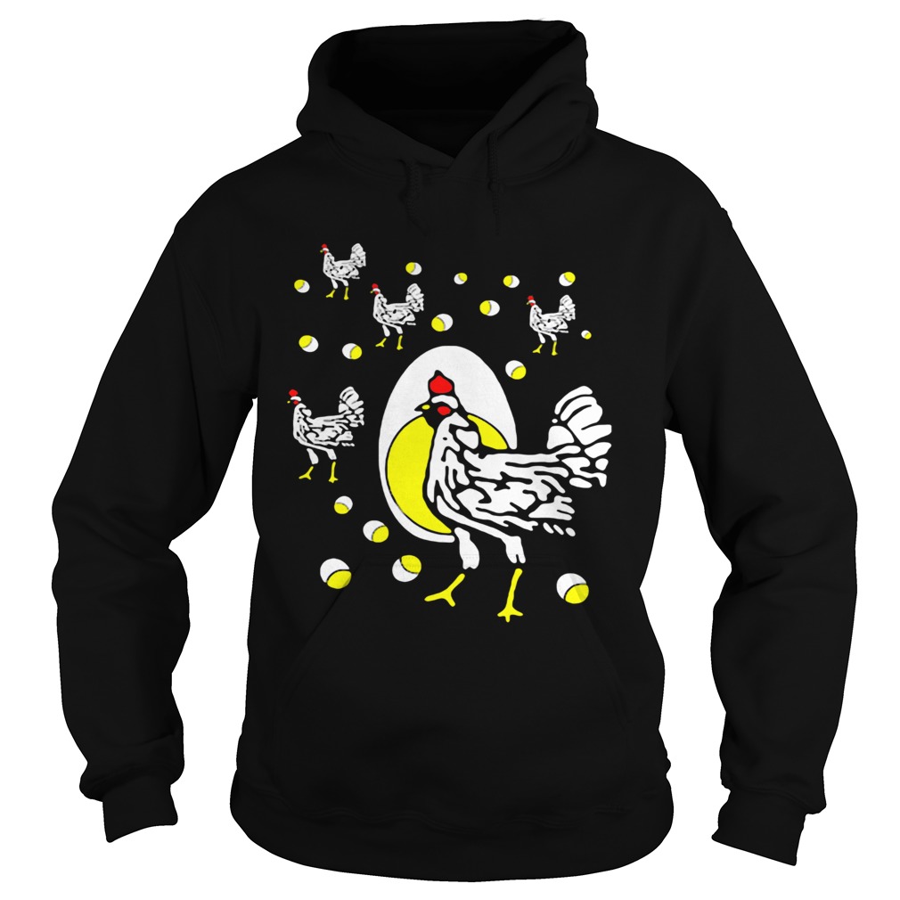 Black hens white eggs  Hoodie