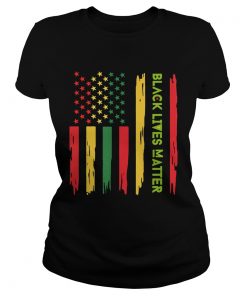 Black live matter american flag independence day  Classic Ladies