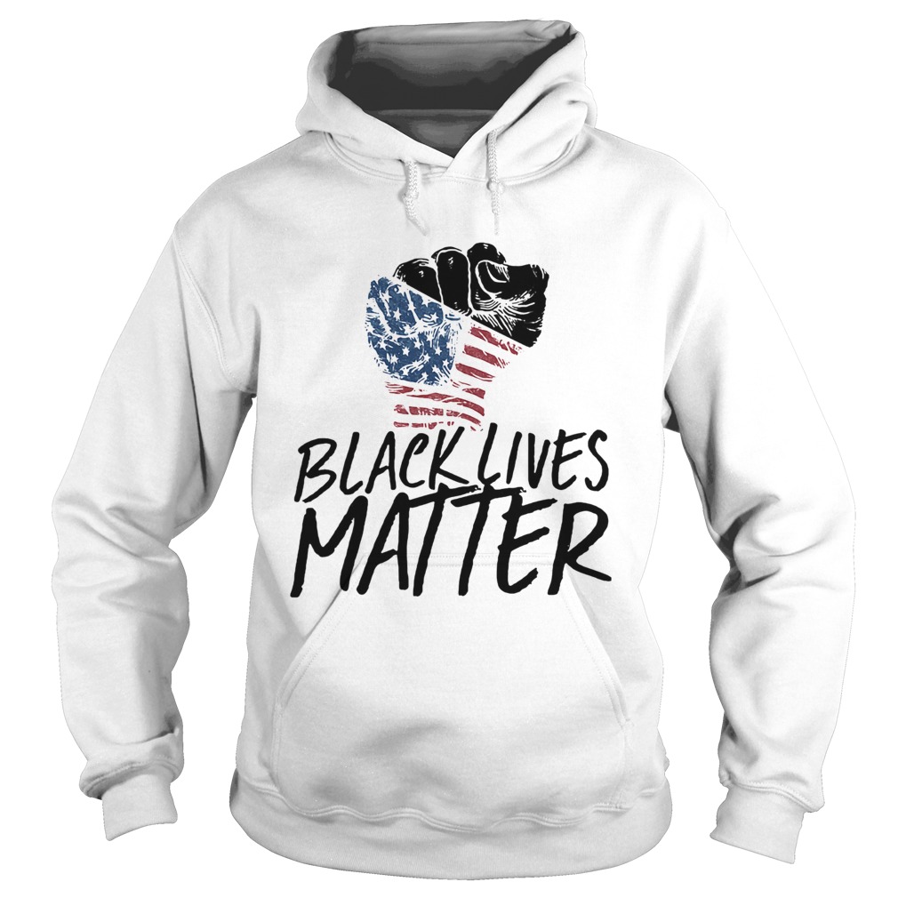 Black lives matter hand American flag veteran Independence day Hoodie
