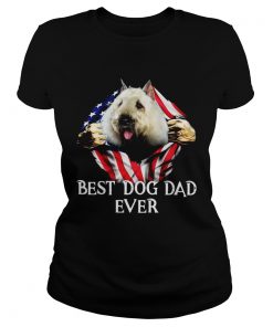 Blood Inside Me Bouvier Des Flandres Dog American Flag Best Dog Dad Ever  Classic Ladies