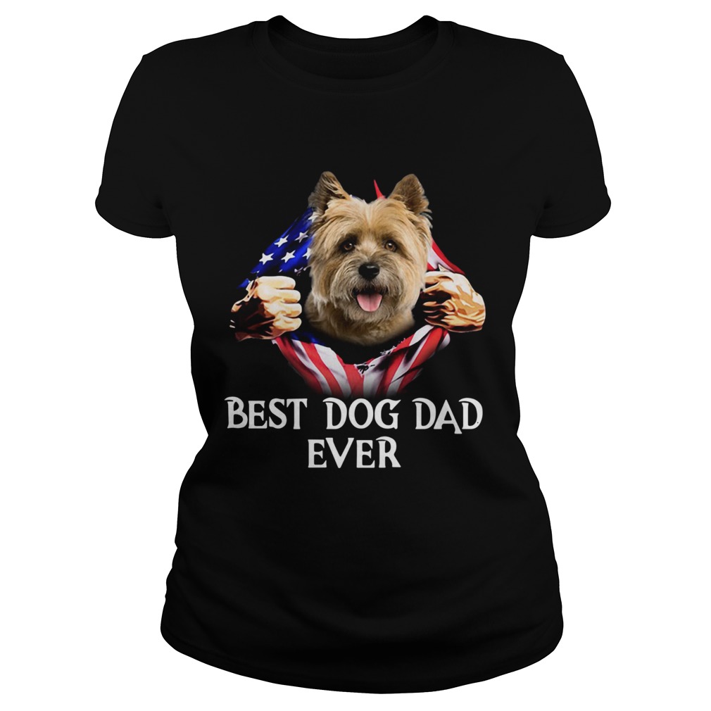 Blood Inside Me Cairn Terrier Dog American Flag Best Dog Dad Ever 2020  Classic Ladies