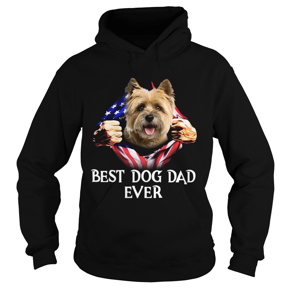 Blood Inside Me Cairn Terrier Dog American Flag Best Dog Dad Ever 2020  Hoodie