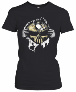 Blood Insides Skull Pittsburgh Penguins Hockey T-Shirt Classic Women's T-shirt