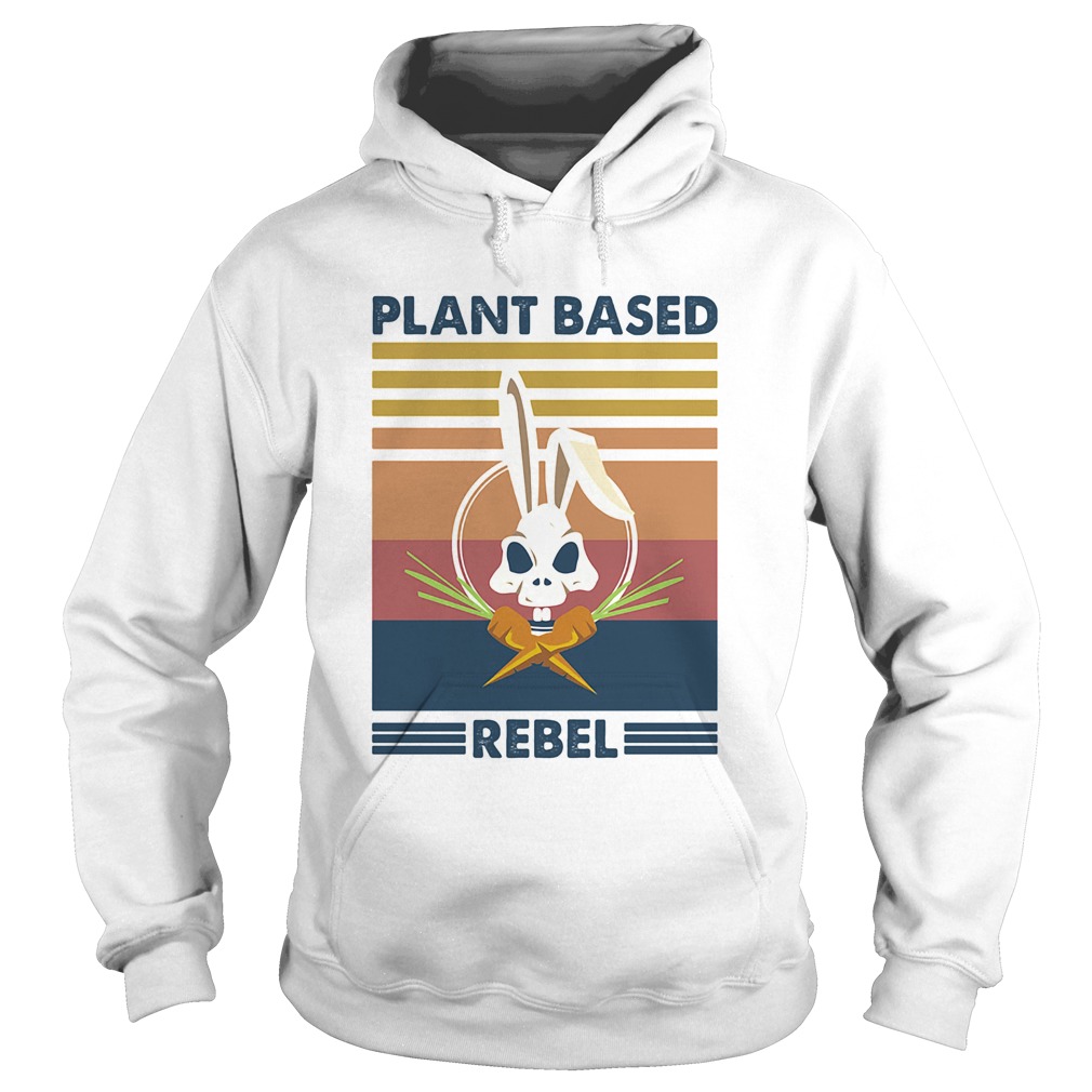 Bunny skull plant based rebel vintage Hoodie