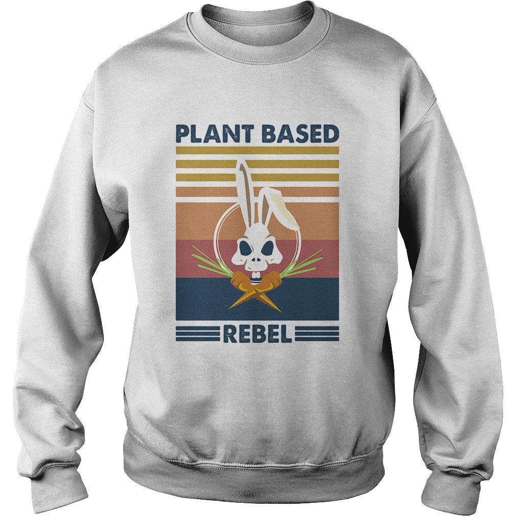 Bunny skull plant based rebel vintage Sweatshirt