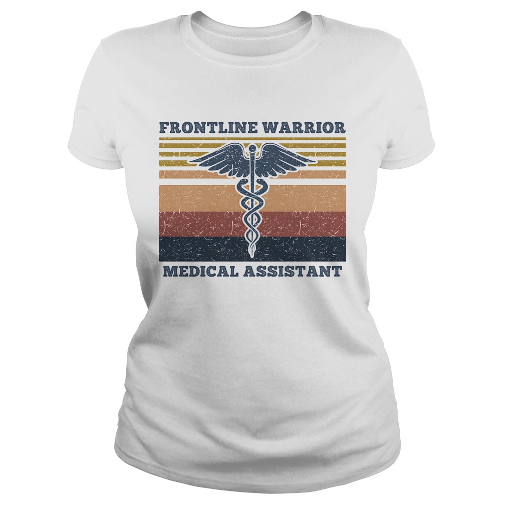 Caduceus frontline warrior heal thcare worker vintage Classic Ladies