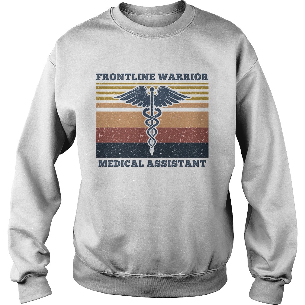 Caduceus frontline warrior heal thcare worker vintage Sweatshirt