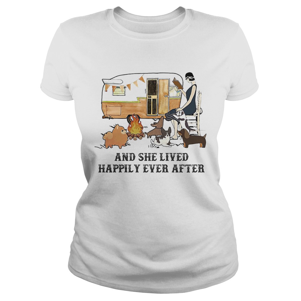Camping fire and she lived happily ever after Classic Ladies