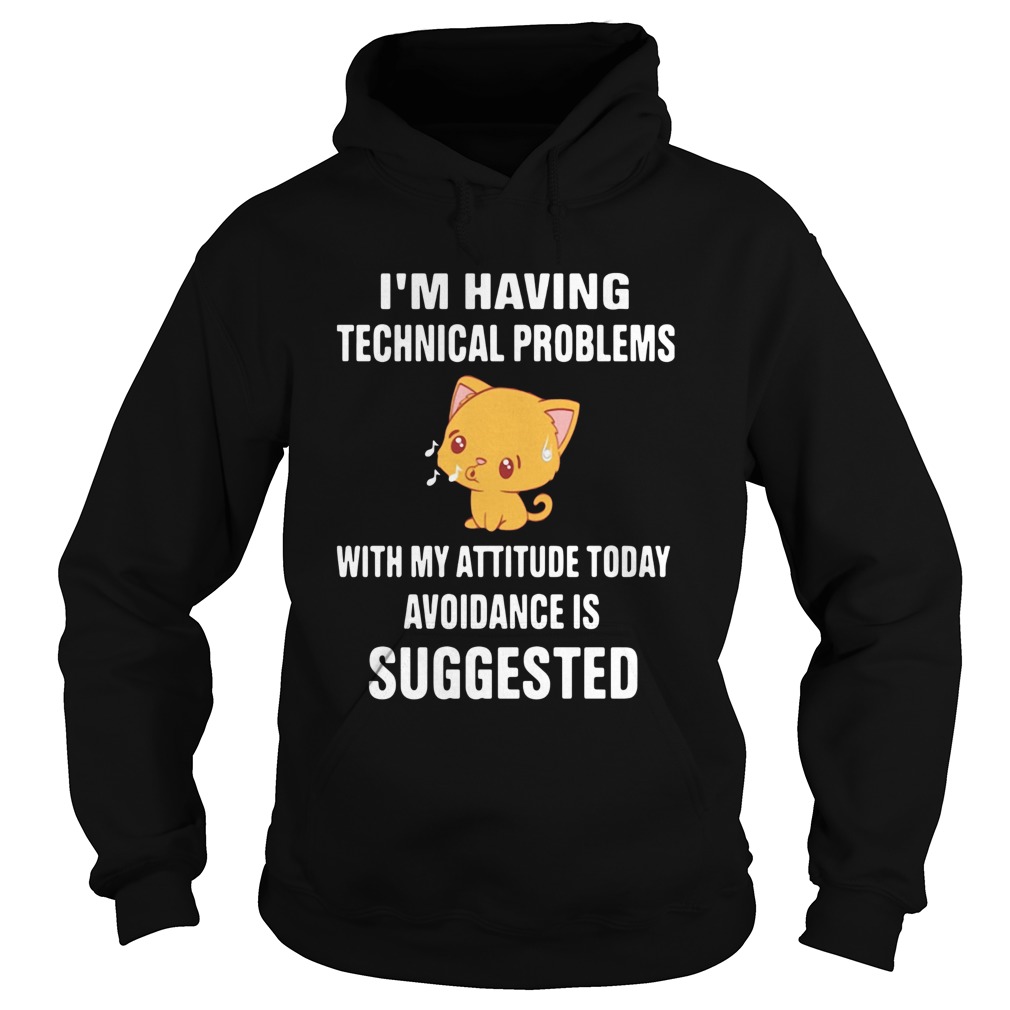 Cat Im Having Technical Problems With My Attitude Today Avoidance Is Suggested  Hoodie