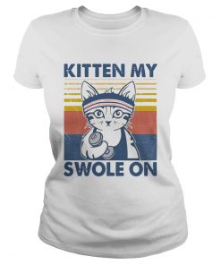 Cat Kitten My Swole On Vintage  Classic Ladies