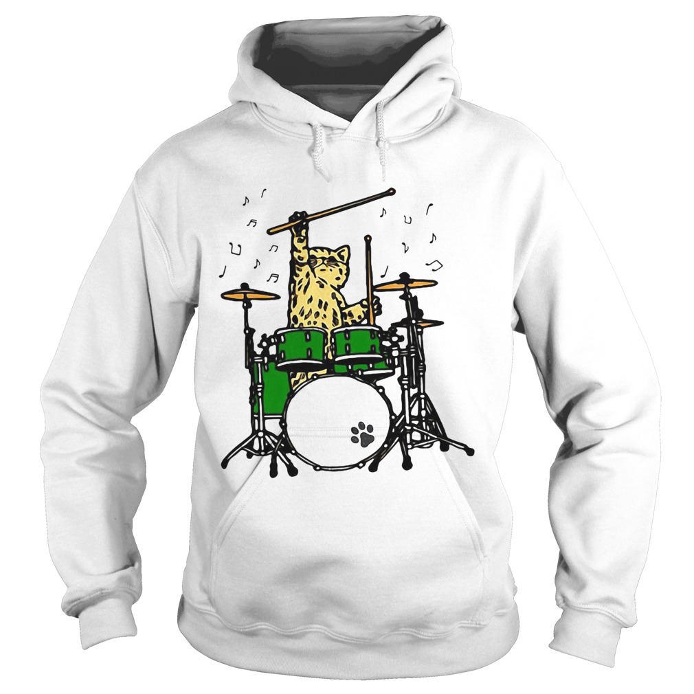 Cat Playing Drums Hoodie