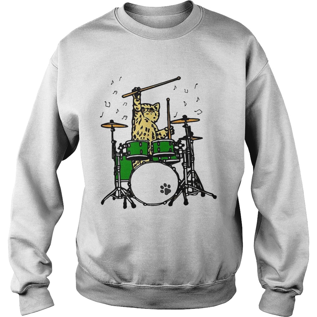 Cat Playing Drums Sweatshirt