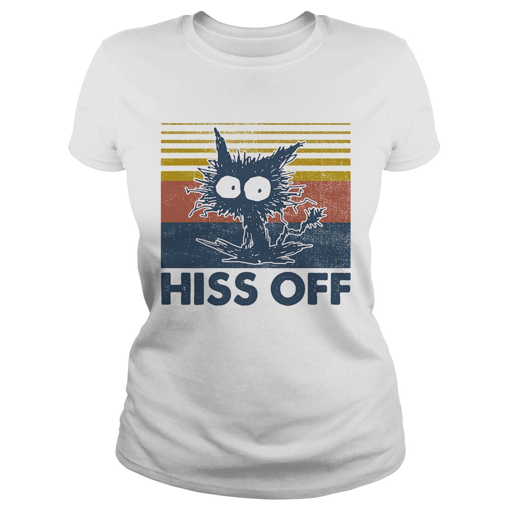 Cat hiss off vintage retro  Classic Ladies
