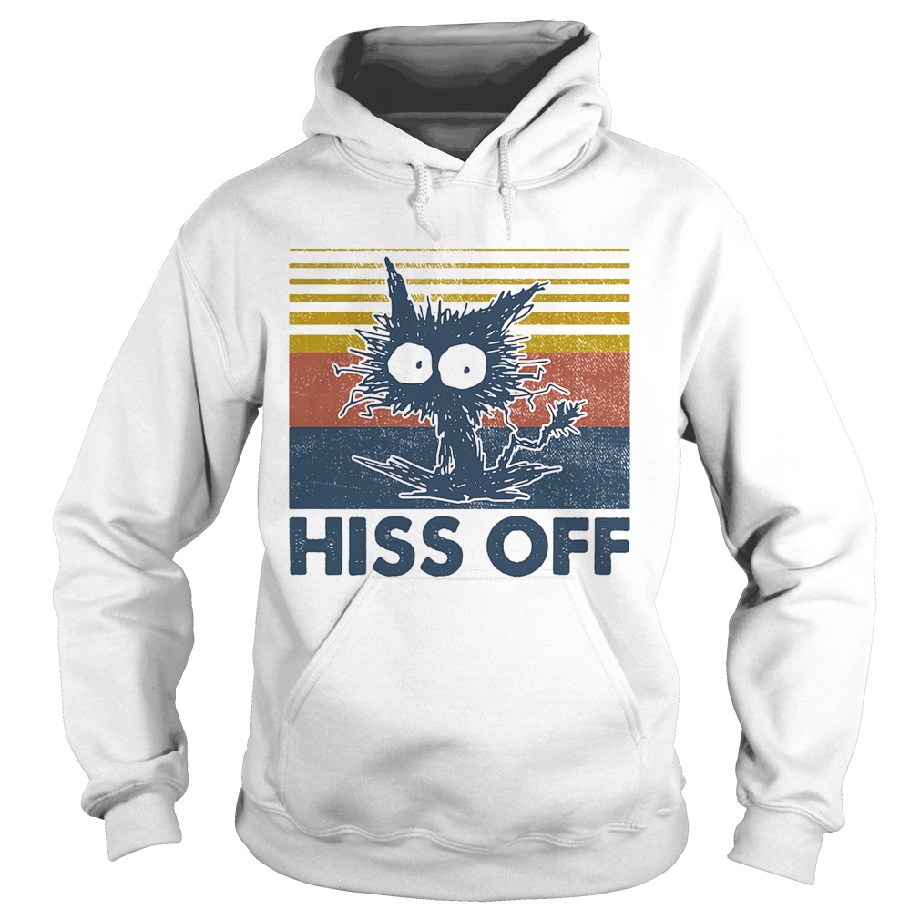 Cat hiss off vintage retro  Hoodie