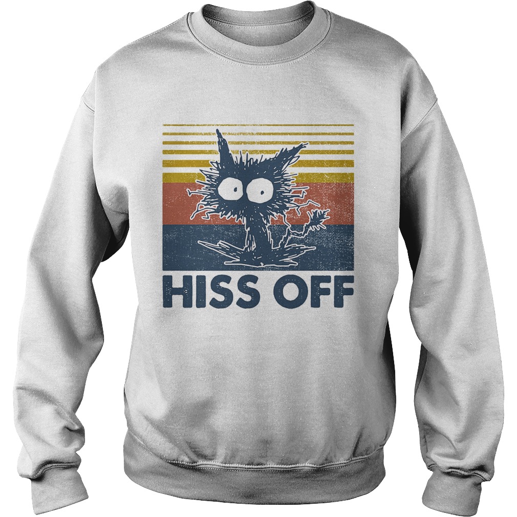 Cat hiss off vintage retro  Sweatshirt