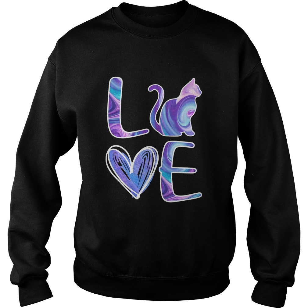 Cat love heart Sweatshirt