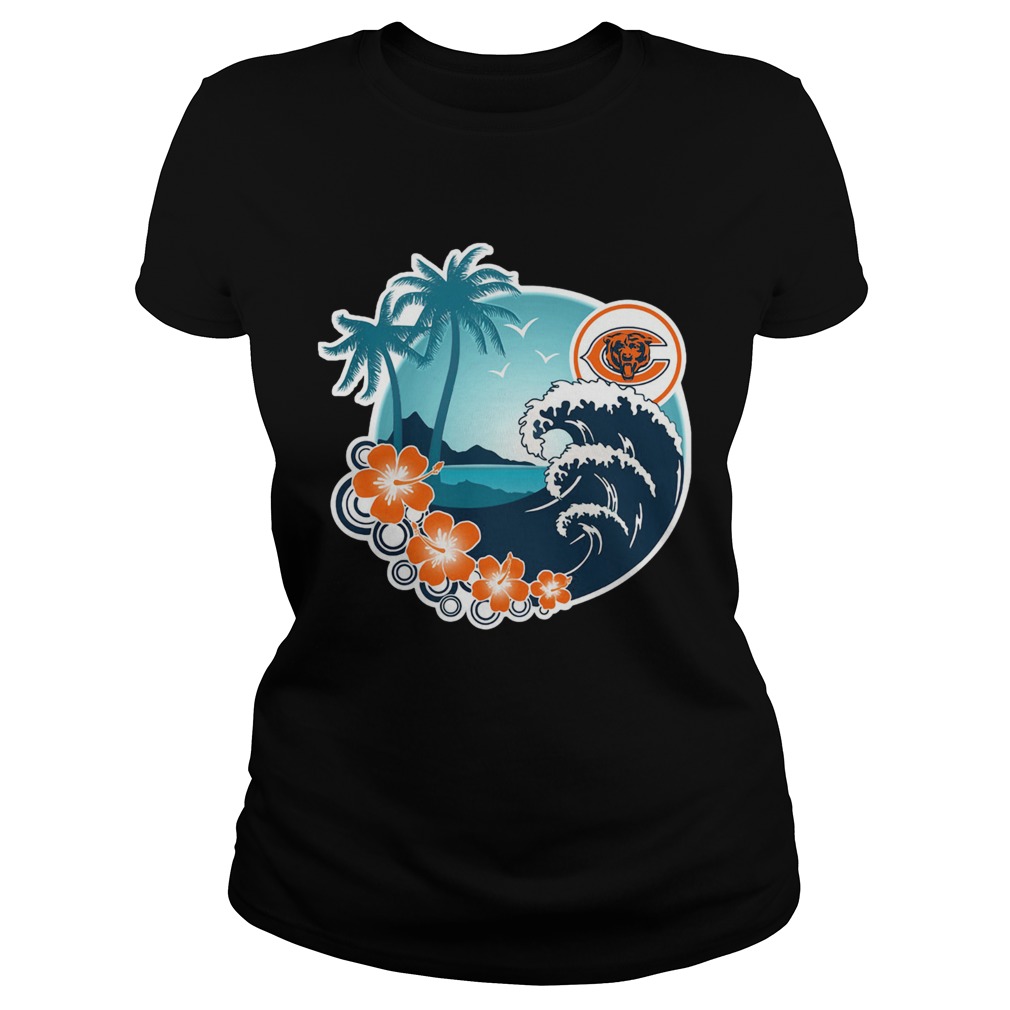 Chicago bears holiday beach flowers  Classic Ladies