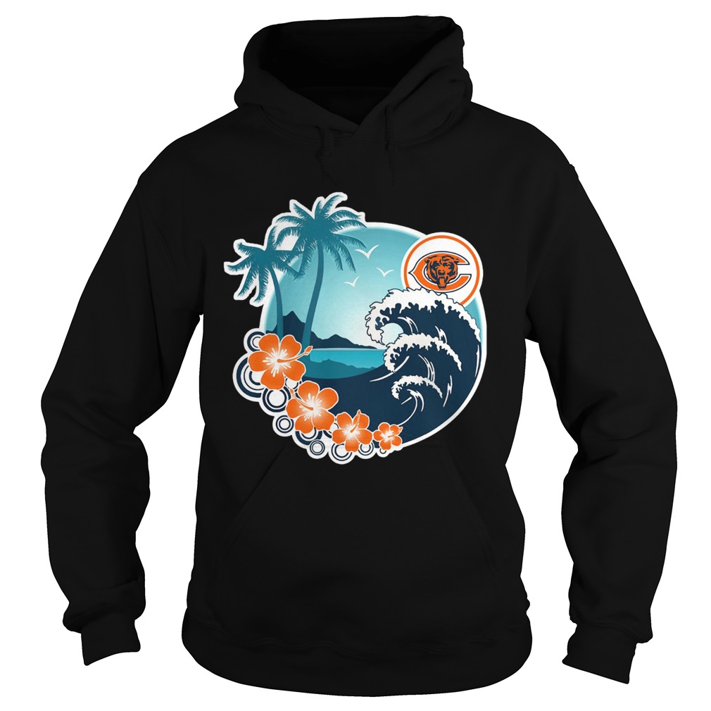 Chicago bears holiday beach flowers  Hoodie