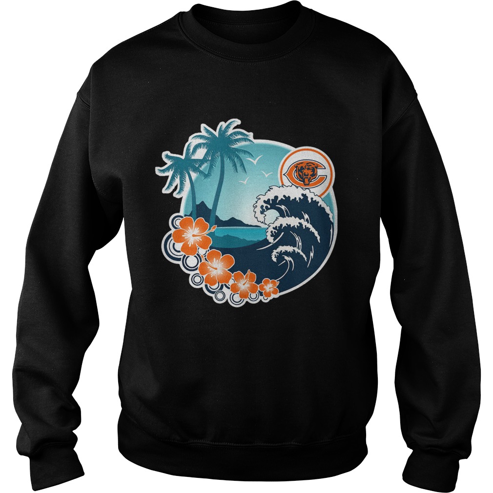 Chicago bears holiday beach flowers  Sweatshirt