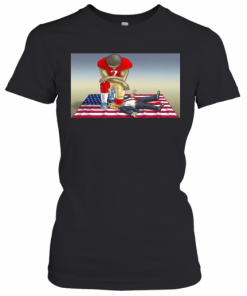 Colin Kaepernick Kneeling On Trump Head T-Shirt Classic Women's T-shirt