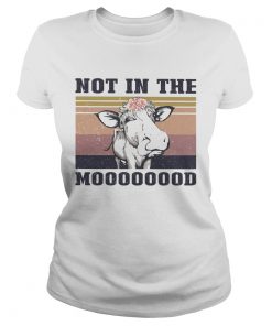 Cow not in the mooood vintage retro  Classic Ladies