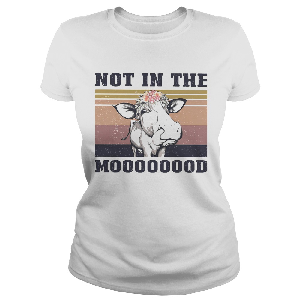 Cow not in the mooood vintage retro  Classic Ladies
