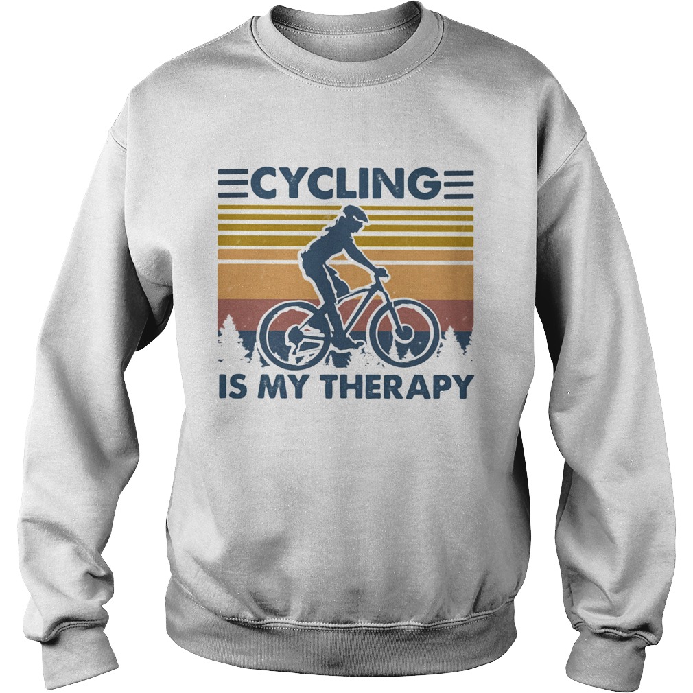 Cycling is my therapy vintage retro  Sweatshirt