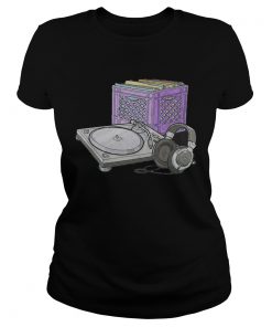 DJ Turntables Disk And Headphone  Classic Ladies